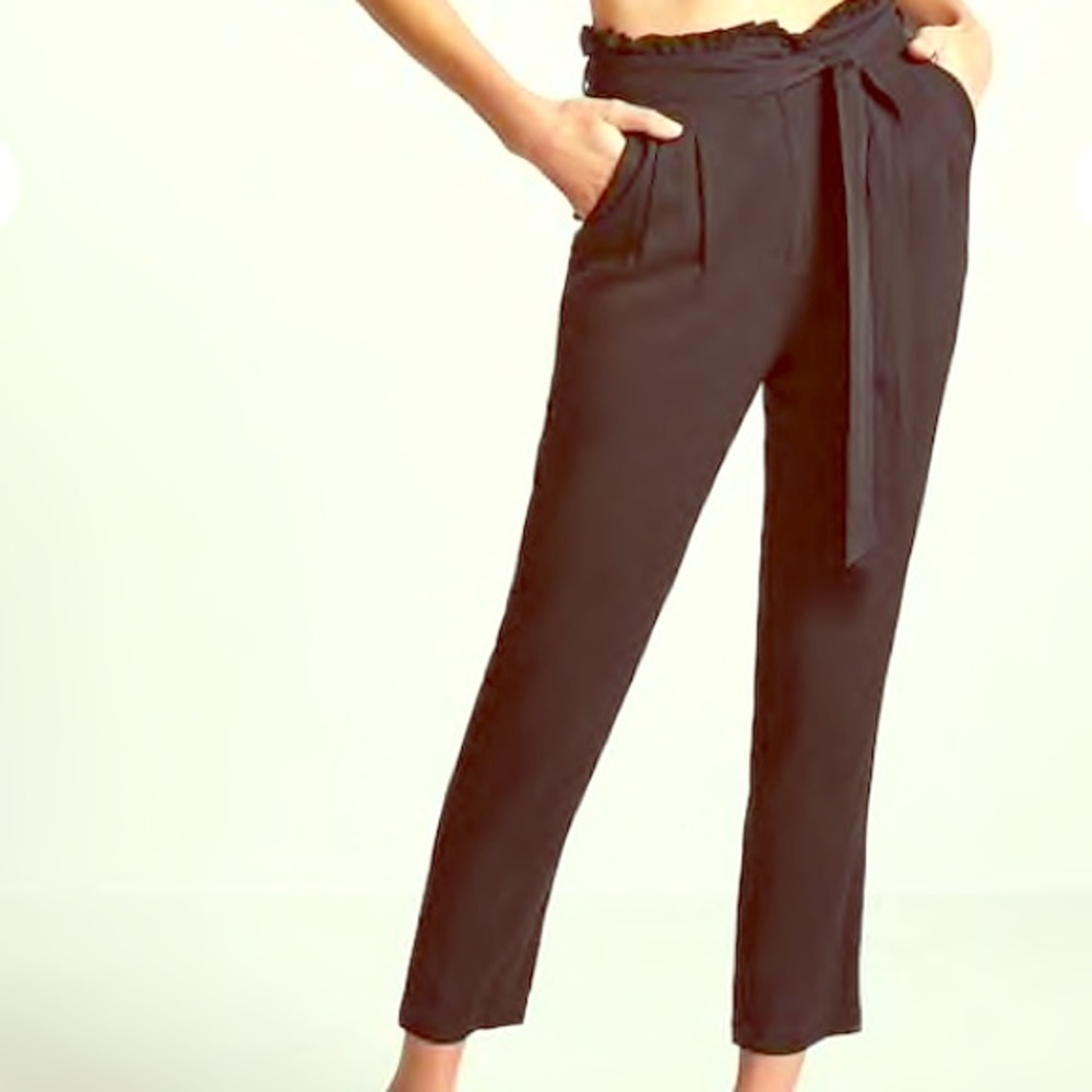 F21 black crop pant